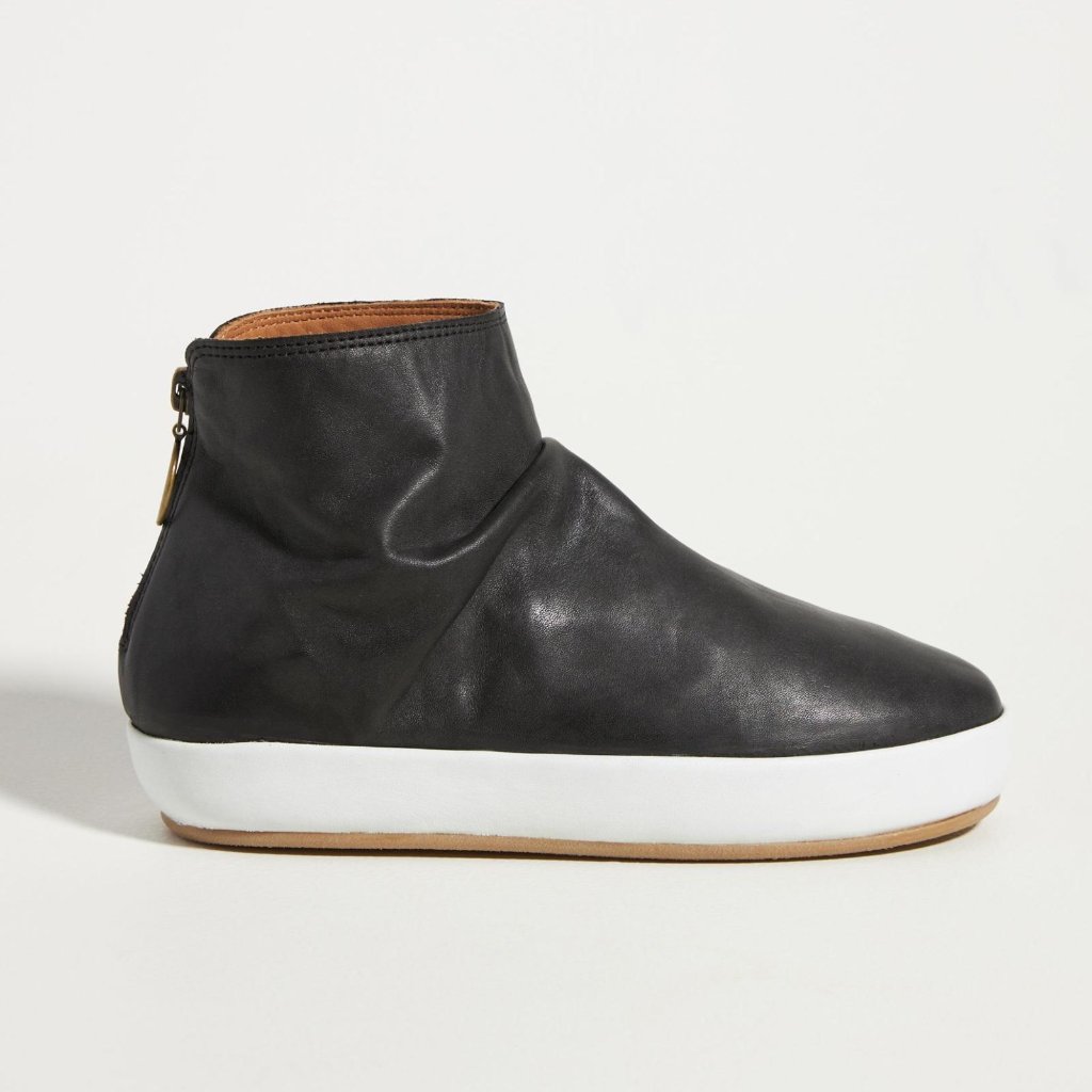 $390 Beek Jaeger High Top Sneaker Bootie Leather Black 6 (Da8)